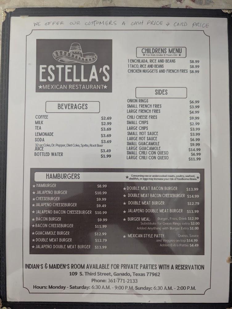 Estella's Mexican Restaurant Menu image 3